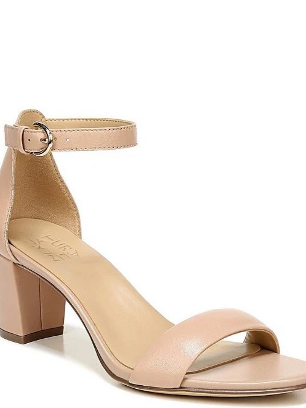 New Naturalizer: The VERA leather Ankle-Strap Block Heel Sandals in Tan Size 10